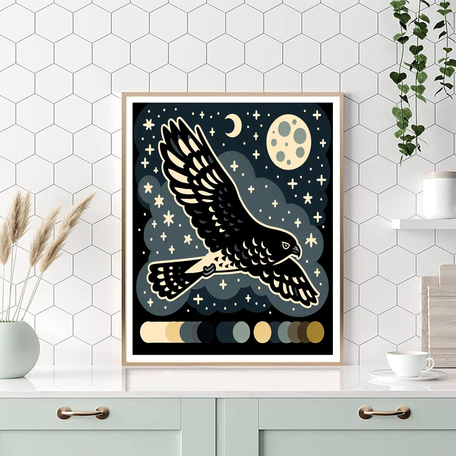 Nimble Nighthawk Paint By Numbers Art