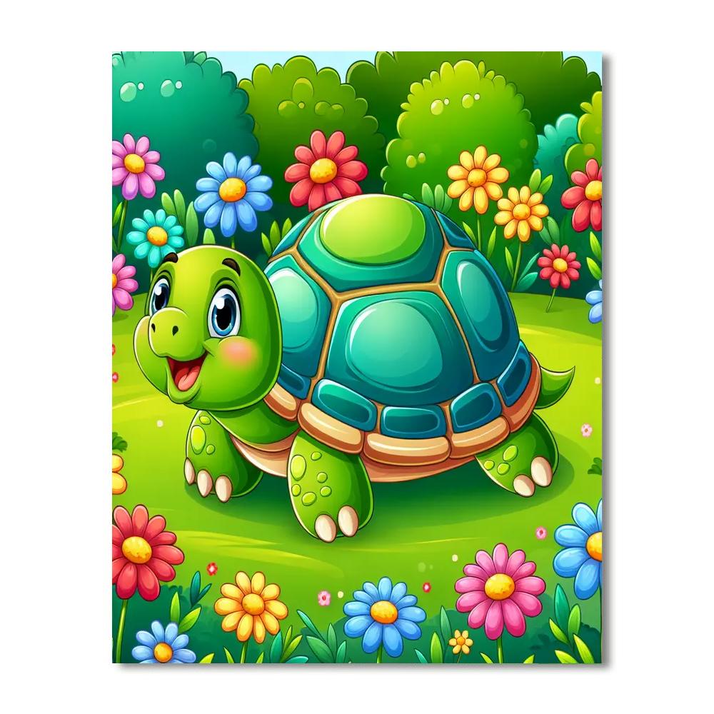 Funky Tortoise Painting By Numbers Kit