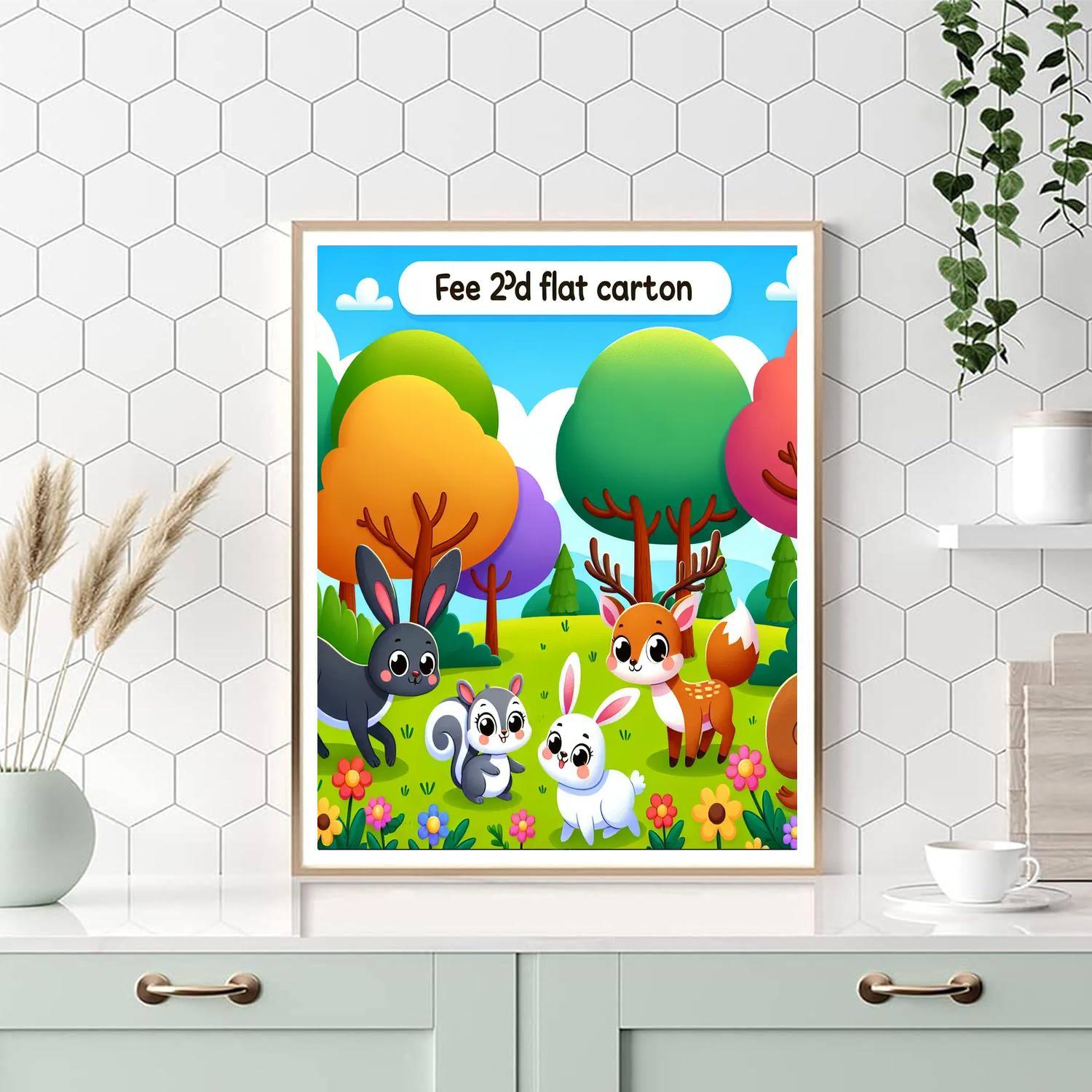Cute Critters In The Forest Paint By Numbers Art