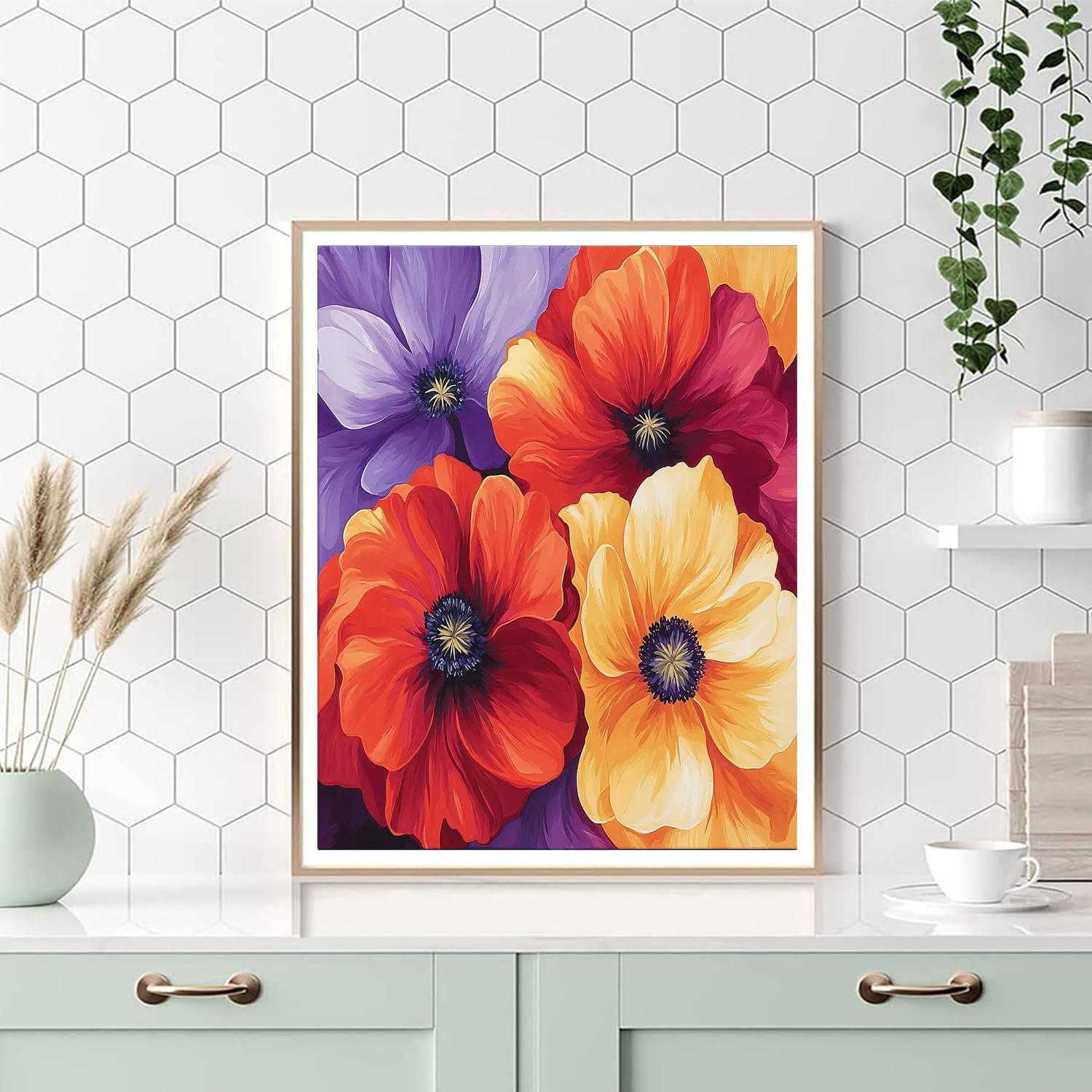 Georgia O'Keeffe Inspired Midsummer Blooms  Painting By Numbers Kit