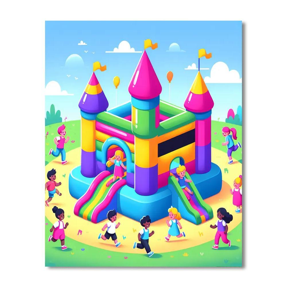Bouncy Castle Fantasy Painting By Numbers Kit