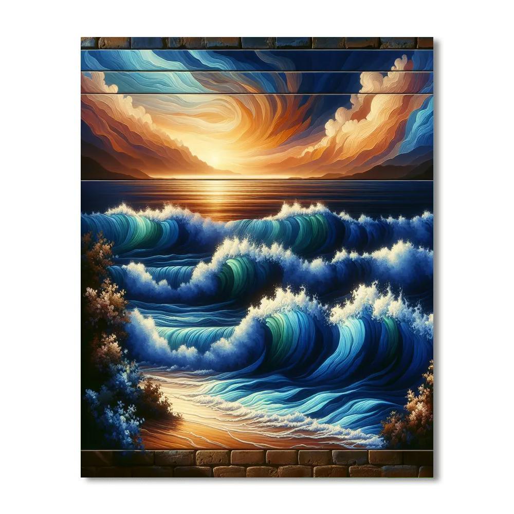 Harmonious Ocean Dance Paint By Numbers Art