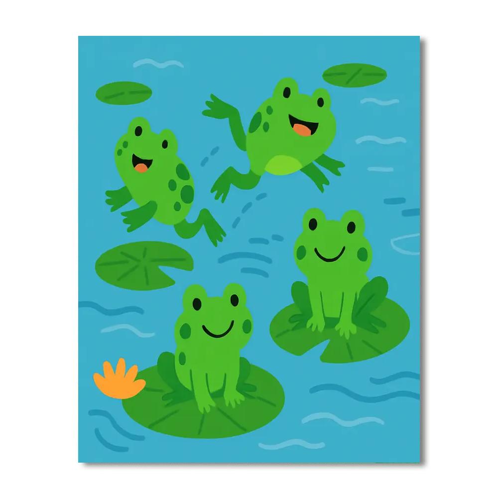 Hopping Frog Follies DIY Paint By Numbers