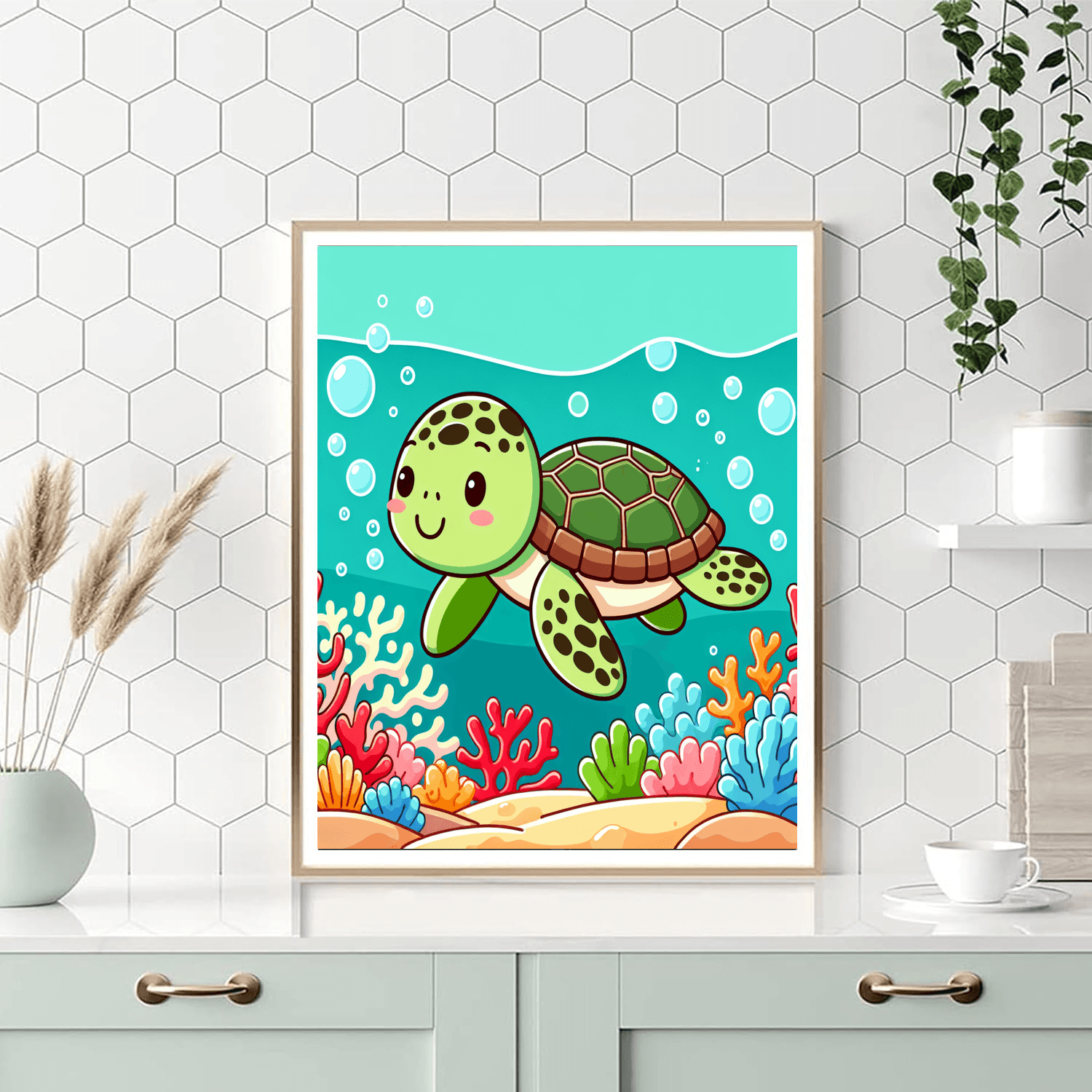 Adorable Sea Turtle Paint By Numbers Kits