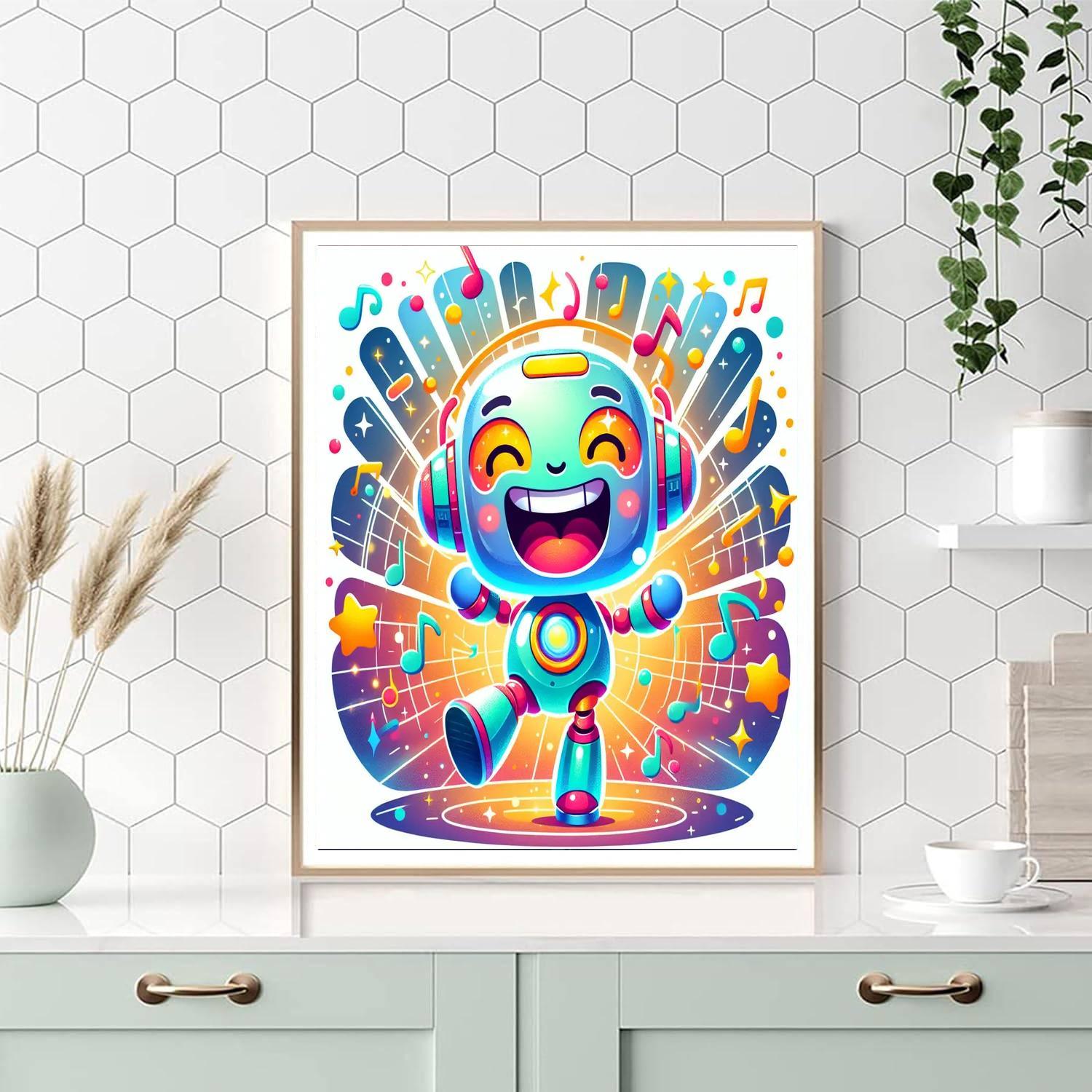 Silly Robot Dancer Paint By Number