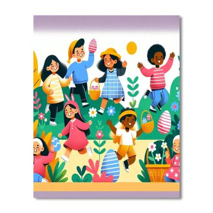 Energetic Easter Egg Hunt Paint By Numbers Art