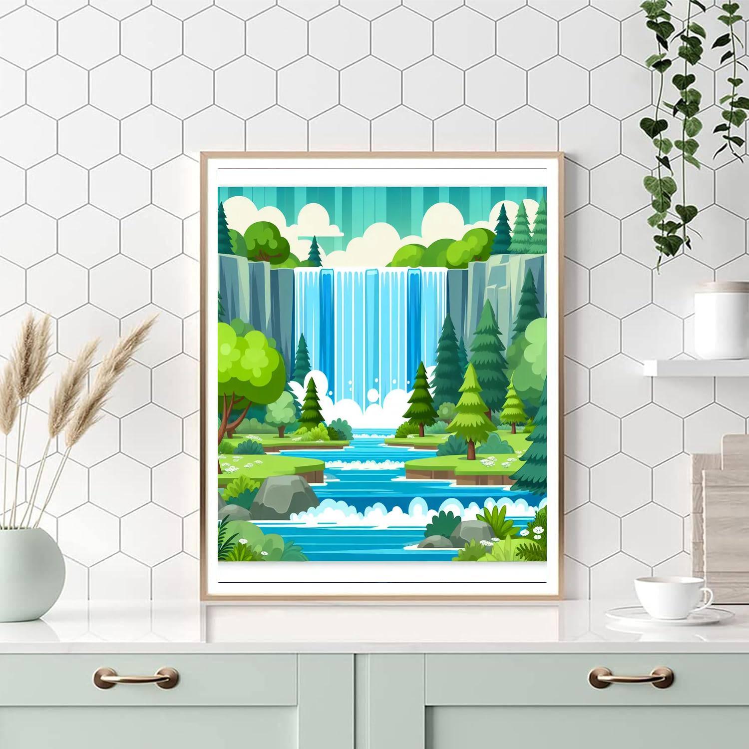 Whimsical Waterfall Wonders Paint By Numbers