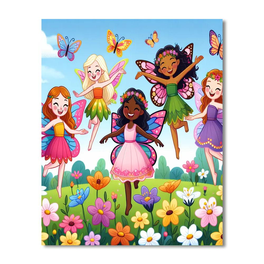 Frolicking Fairy Garden Paint By Numbers Kits