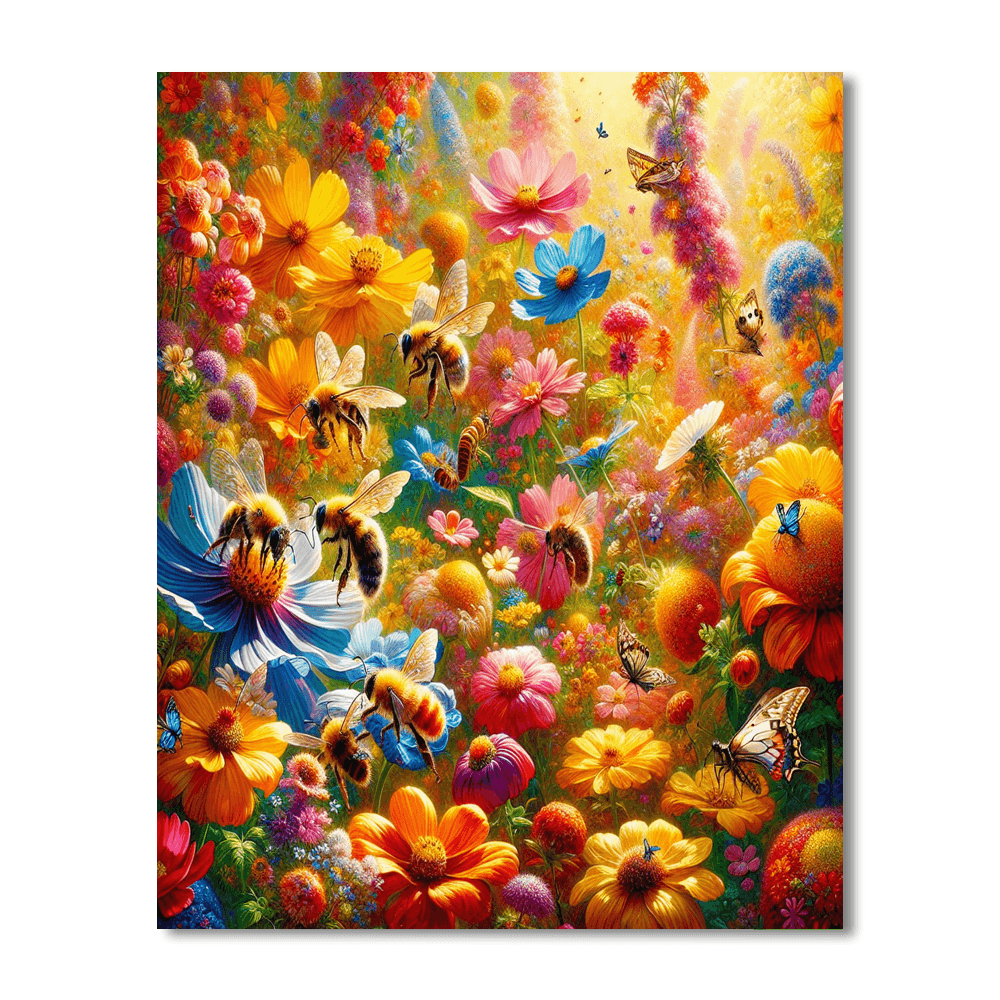 Lively Summer Garden Numbered Painting Kits