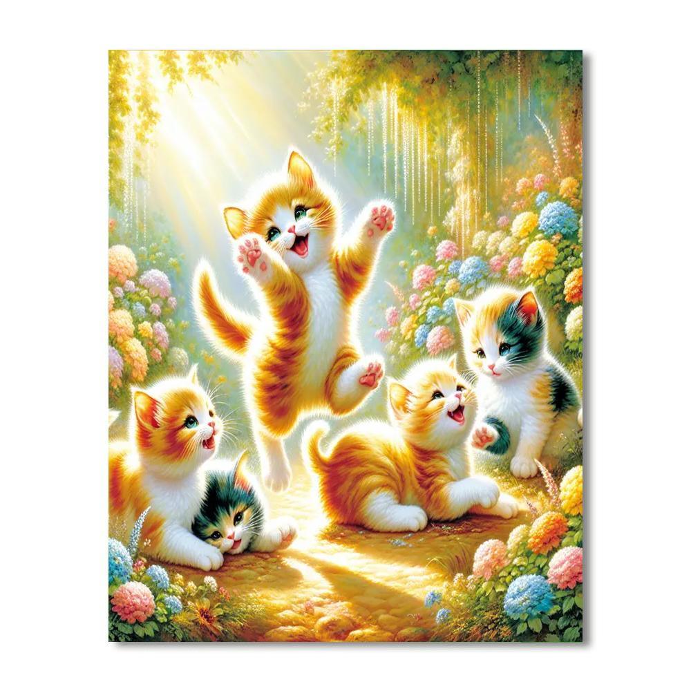 Cuddle Time With Kittens Paint By Color