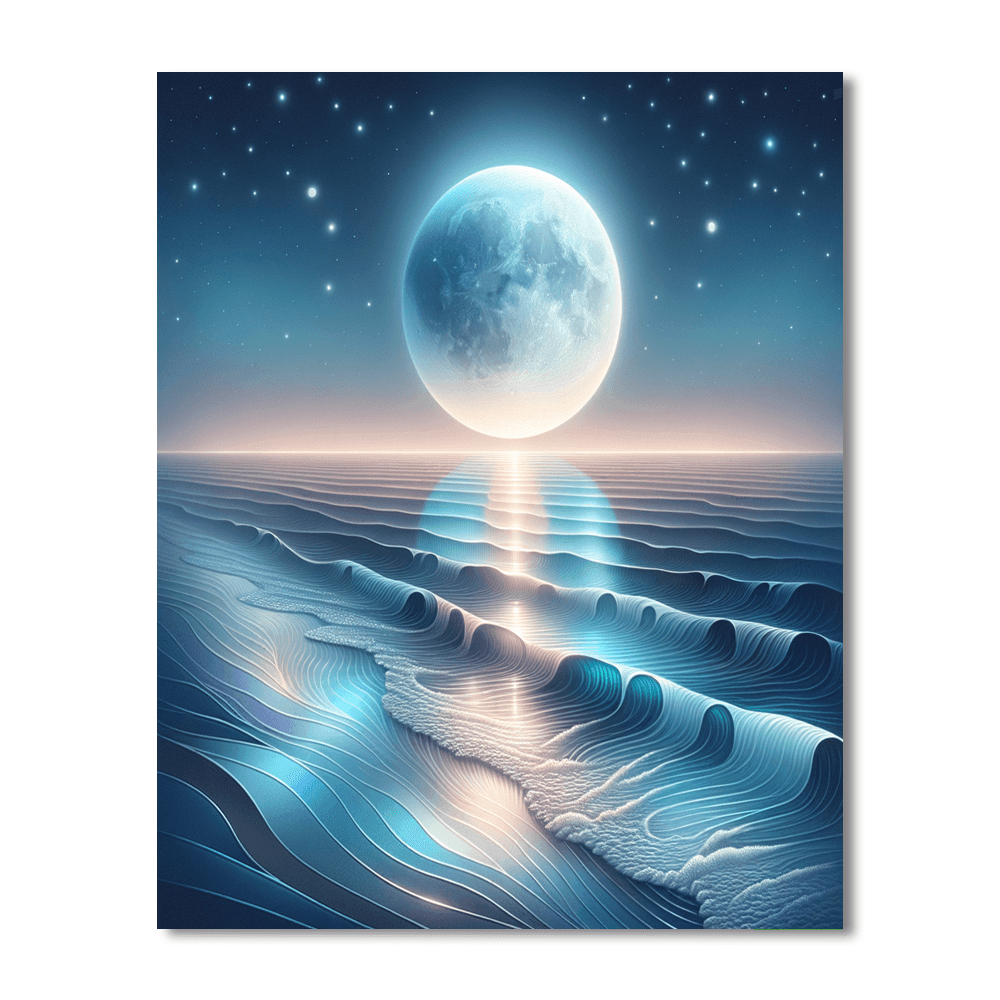 Moonlit Seaside Dreams Paint By Numbers Art