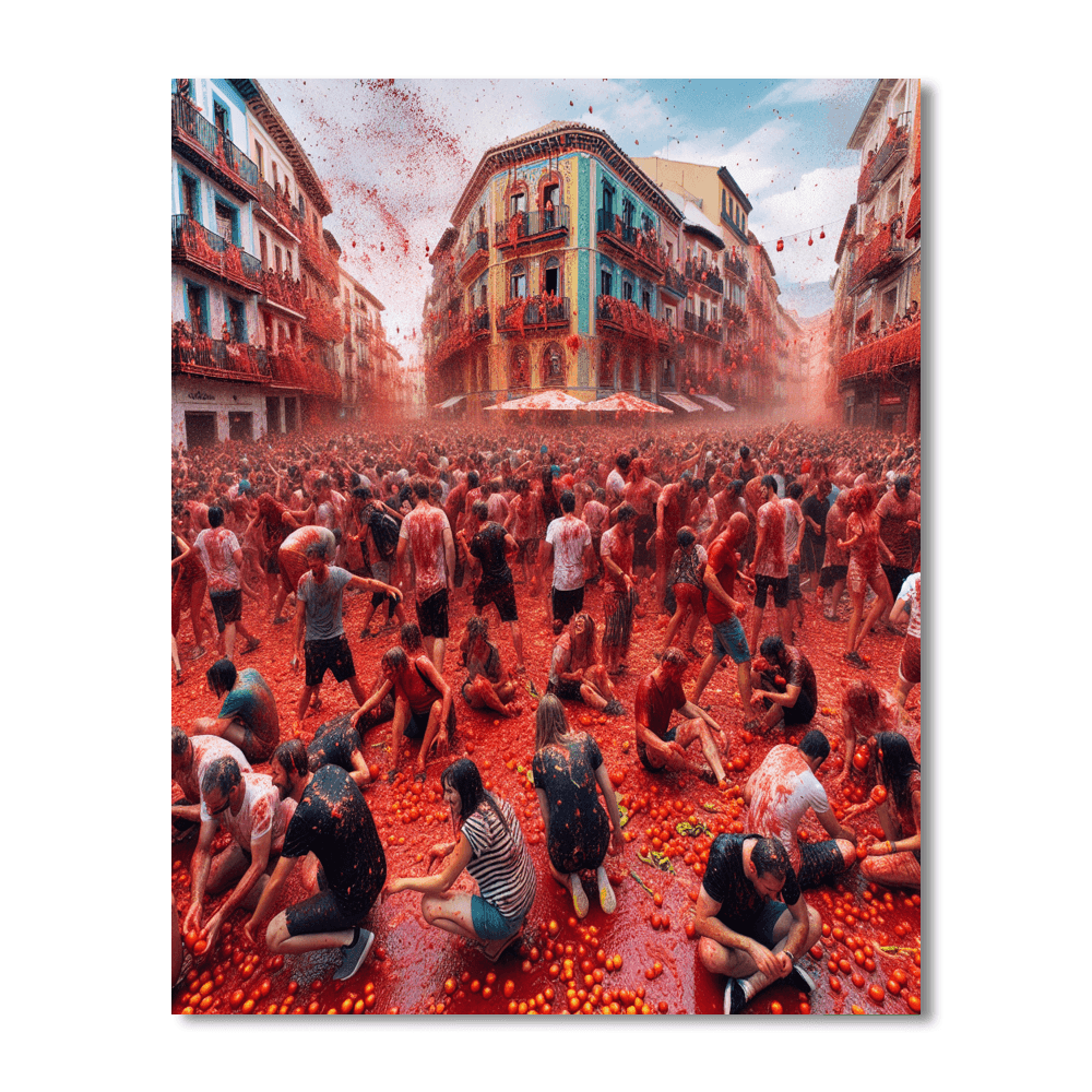 Tomatina - Buñol Paint By Numbers Art