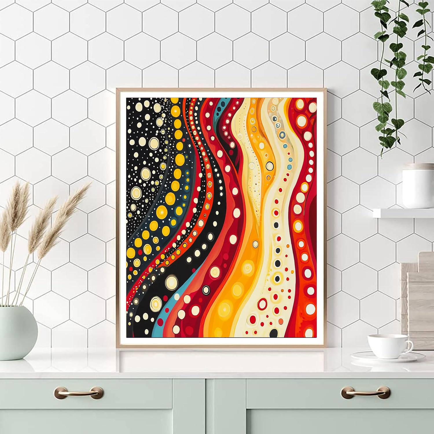 Yayoi Kusama Inspired Rhythm Of Infinity  DIY Paint By Numbers