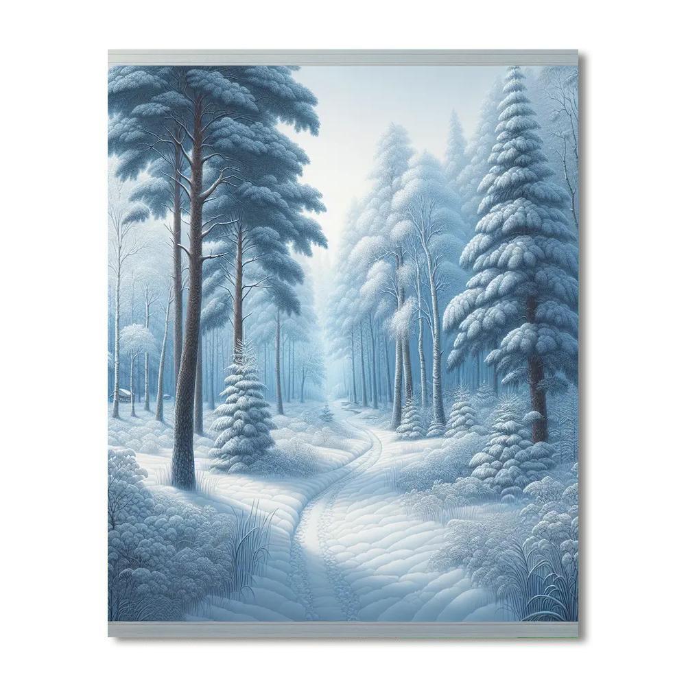 Winter Woodland Scene Paint By Numbers Art