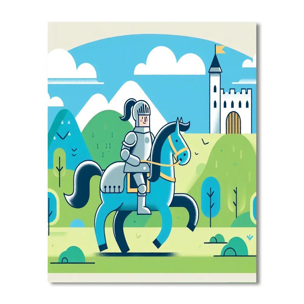 Courageous Knight's Quest Paint By Number