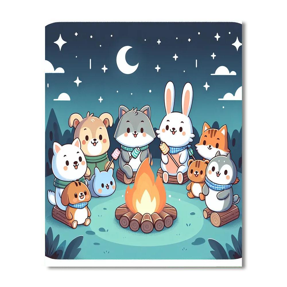Cuddly Creature Campout Paint By Color