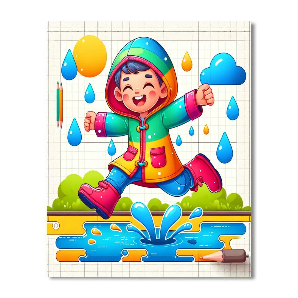 Giggles In The Rain Paint By Numbers Kits