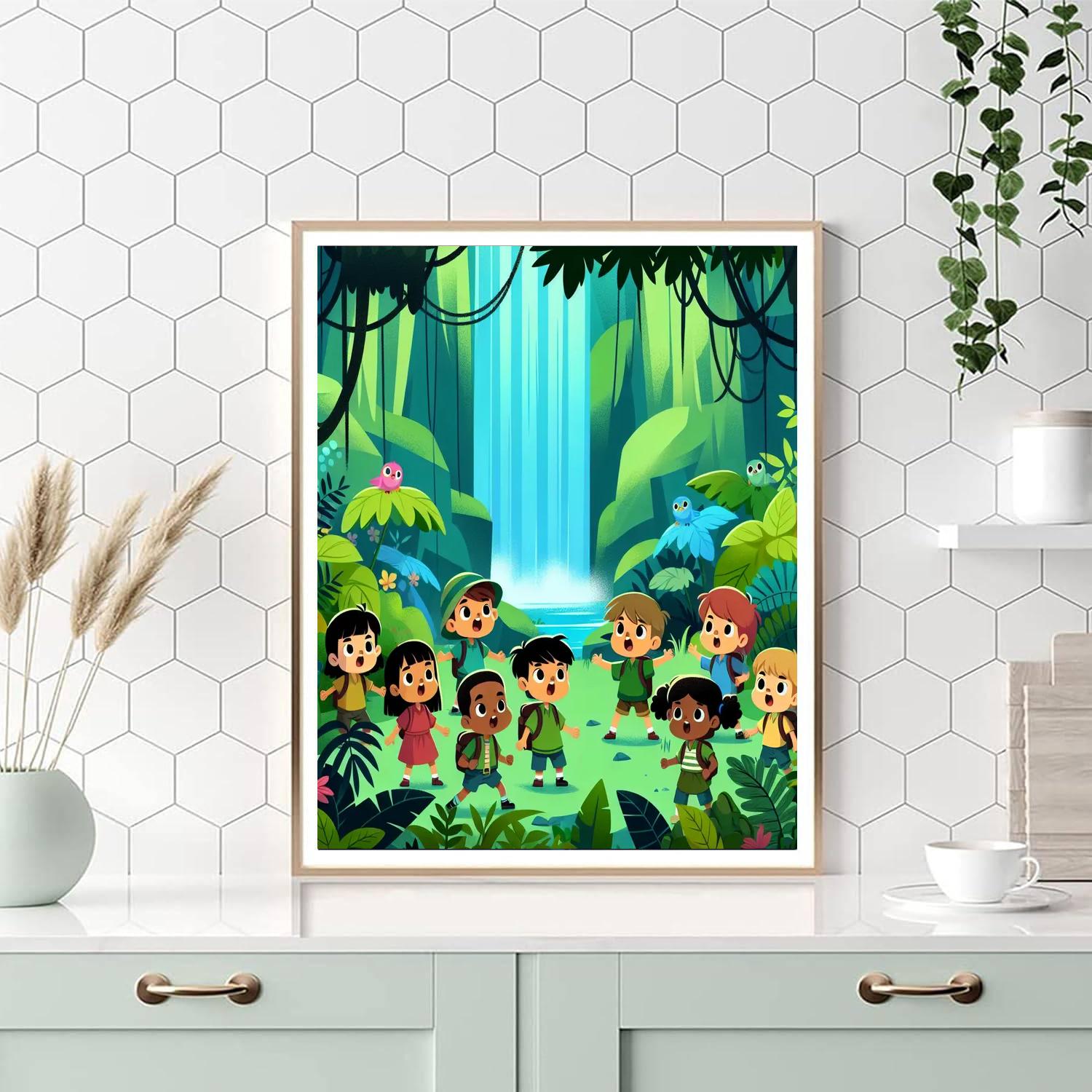 Mystery Of The Hidden Waterfall Number Painting