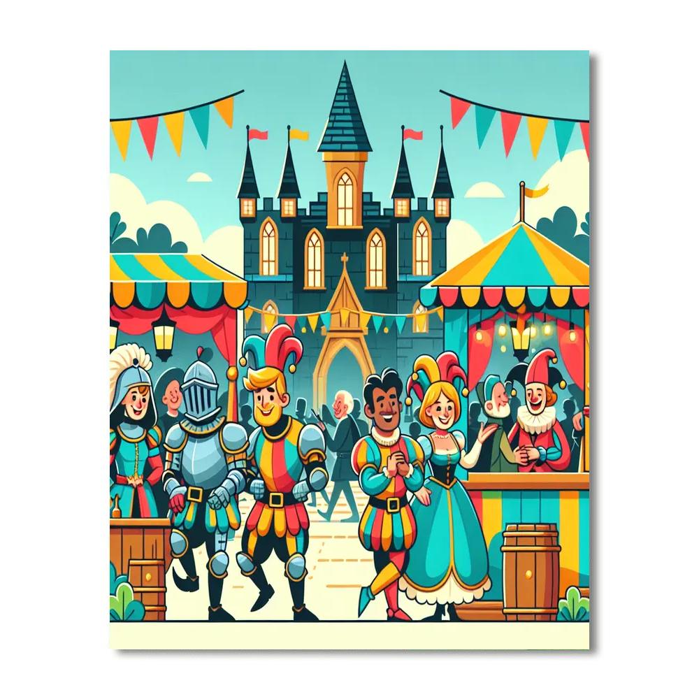 Joyous Medieval Fair Paint By Color