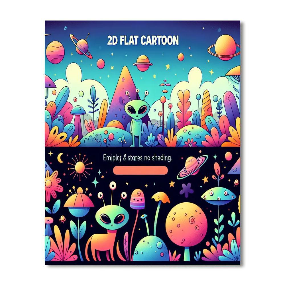 Alien Planet Adventure DIY Paint By Numbers