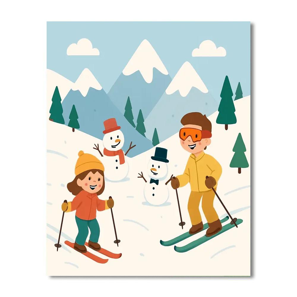 Snowy Alpine Adventure Paint By Numbers Kits
