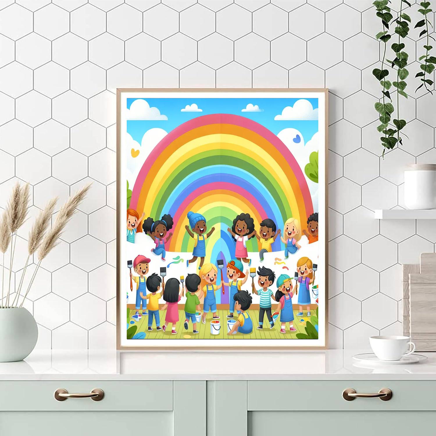 Rainbow Art Party Painting By Numbers Kit