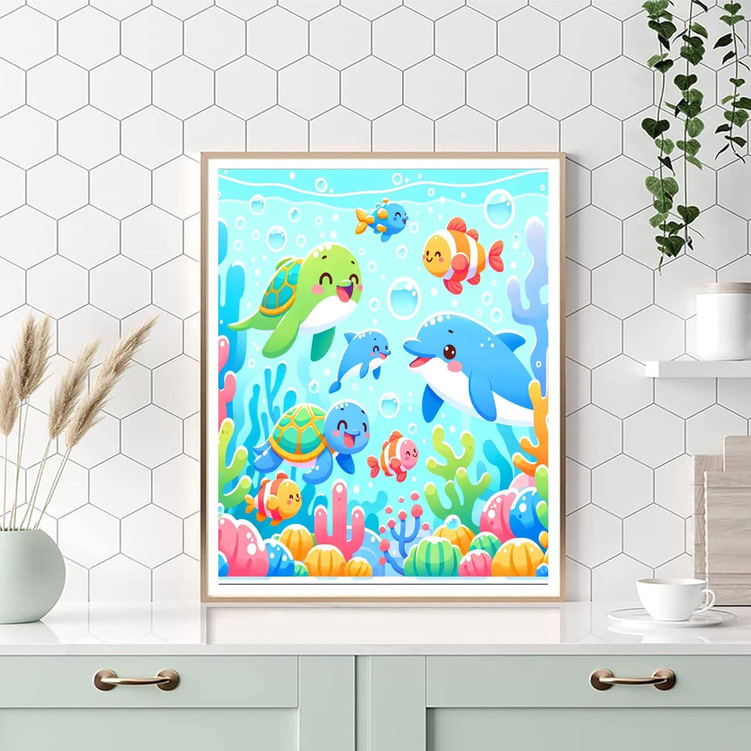 Underwater Adventure With Sea Creatures Paint By Color