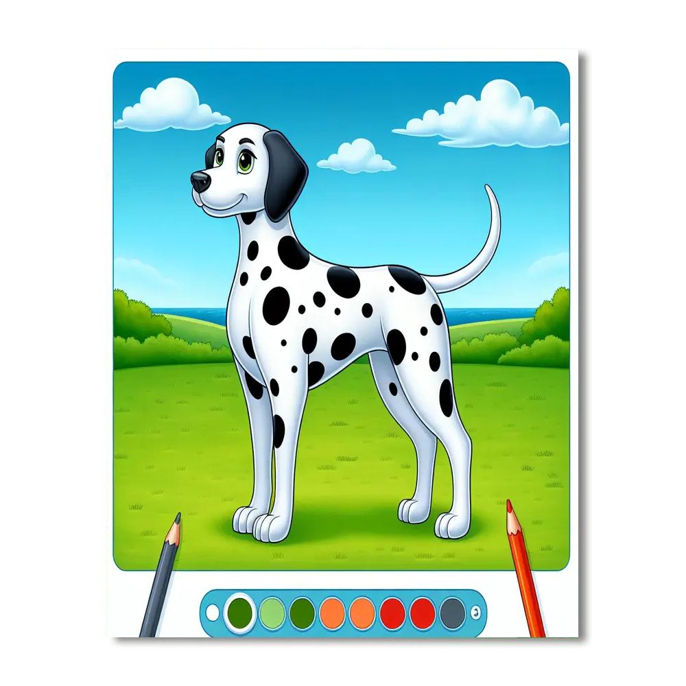 Dapper Dalmatian Paint By Numbers Art