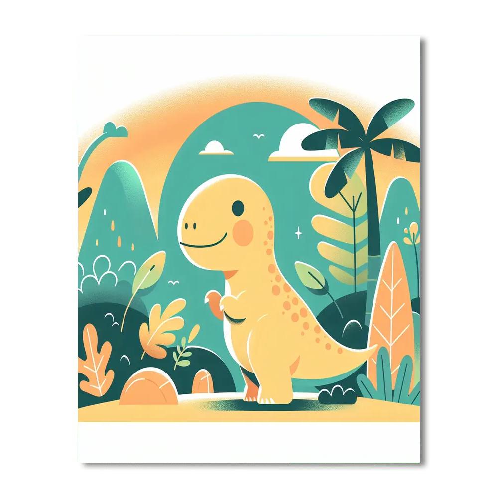 Jurassic Dinosaur Land Paint By Numbers Kits