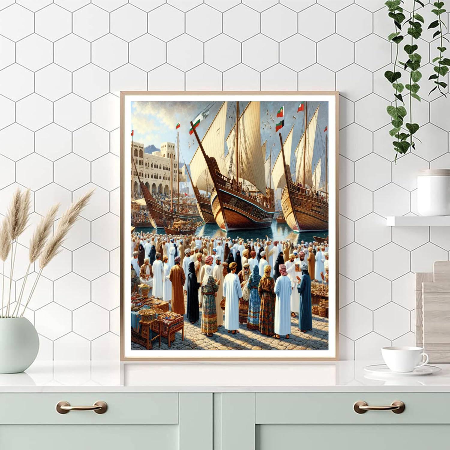 Oman Traditional Boat Festival - Muscat Numbered Painting Kits
