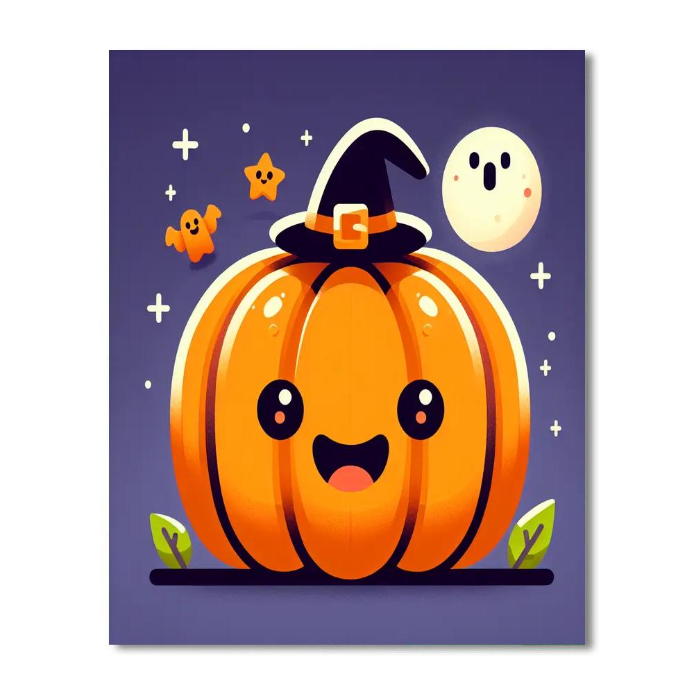 Spooky Halloween Pumpkin Number Painting