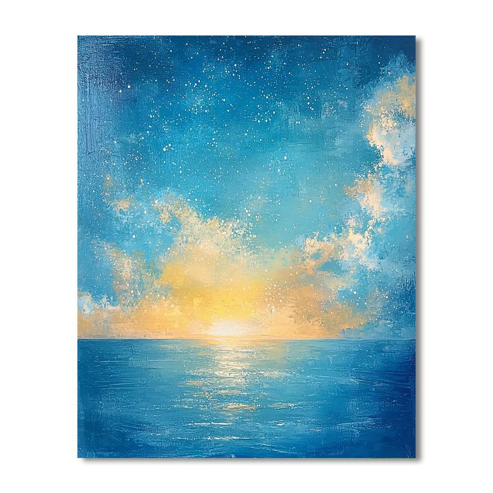 J.M.W. Turner Inspired Starry Horizon  Paint By Number