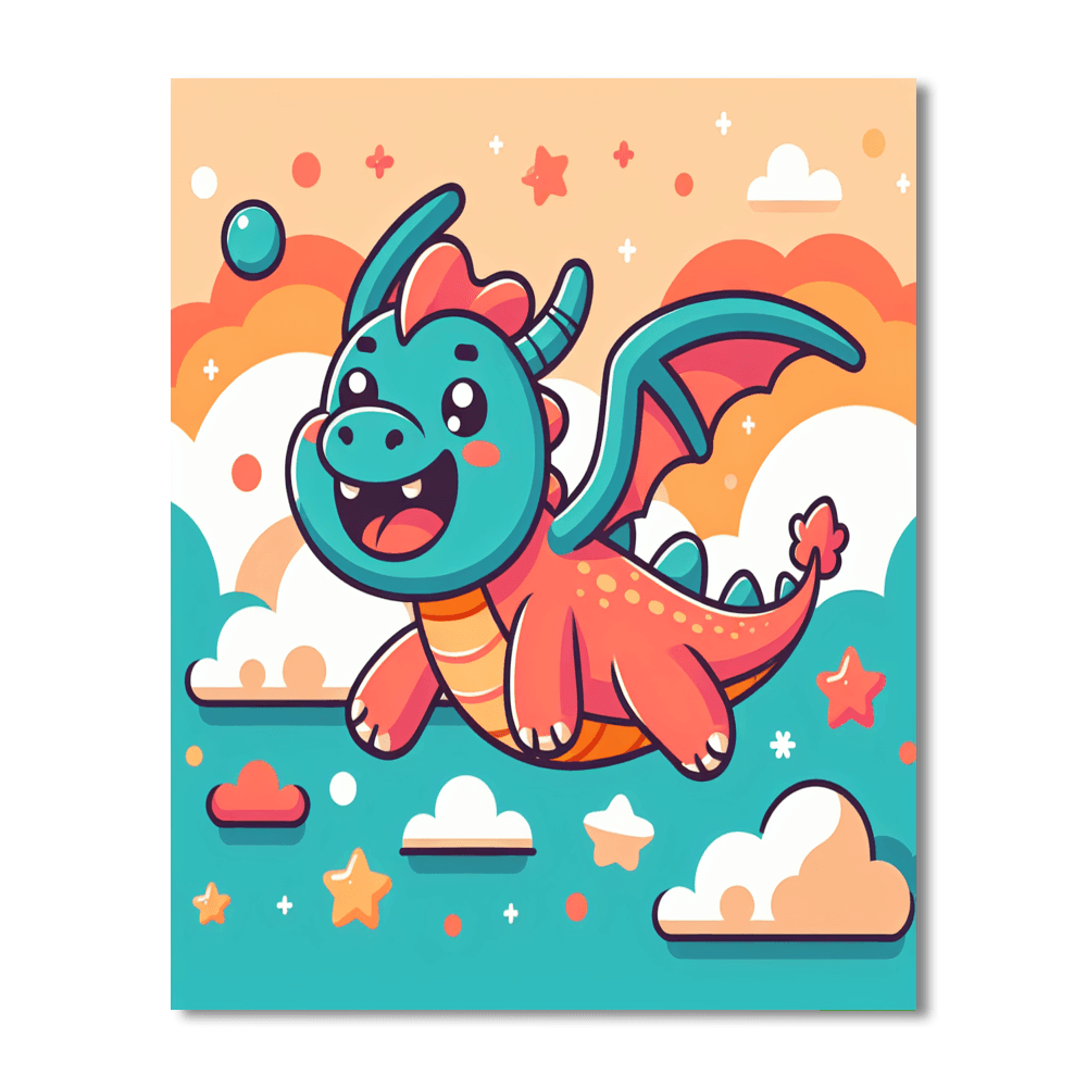 Excited Dragon Paint By Numbers