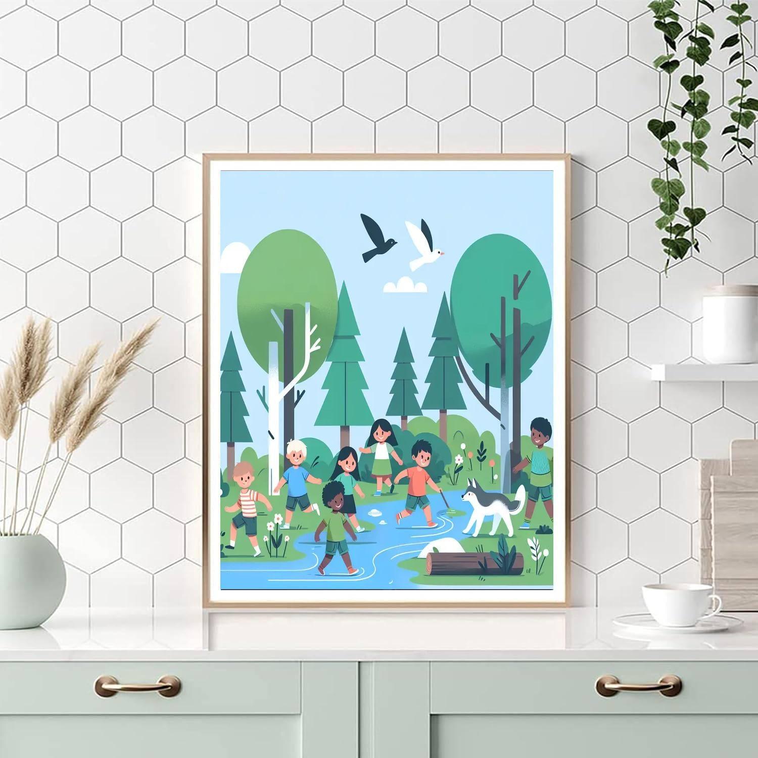 Nature's Playground Paint By Numbers Art