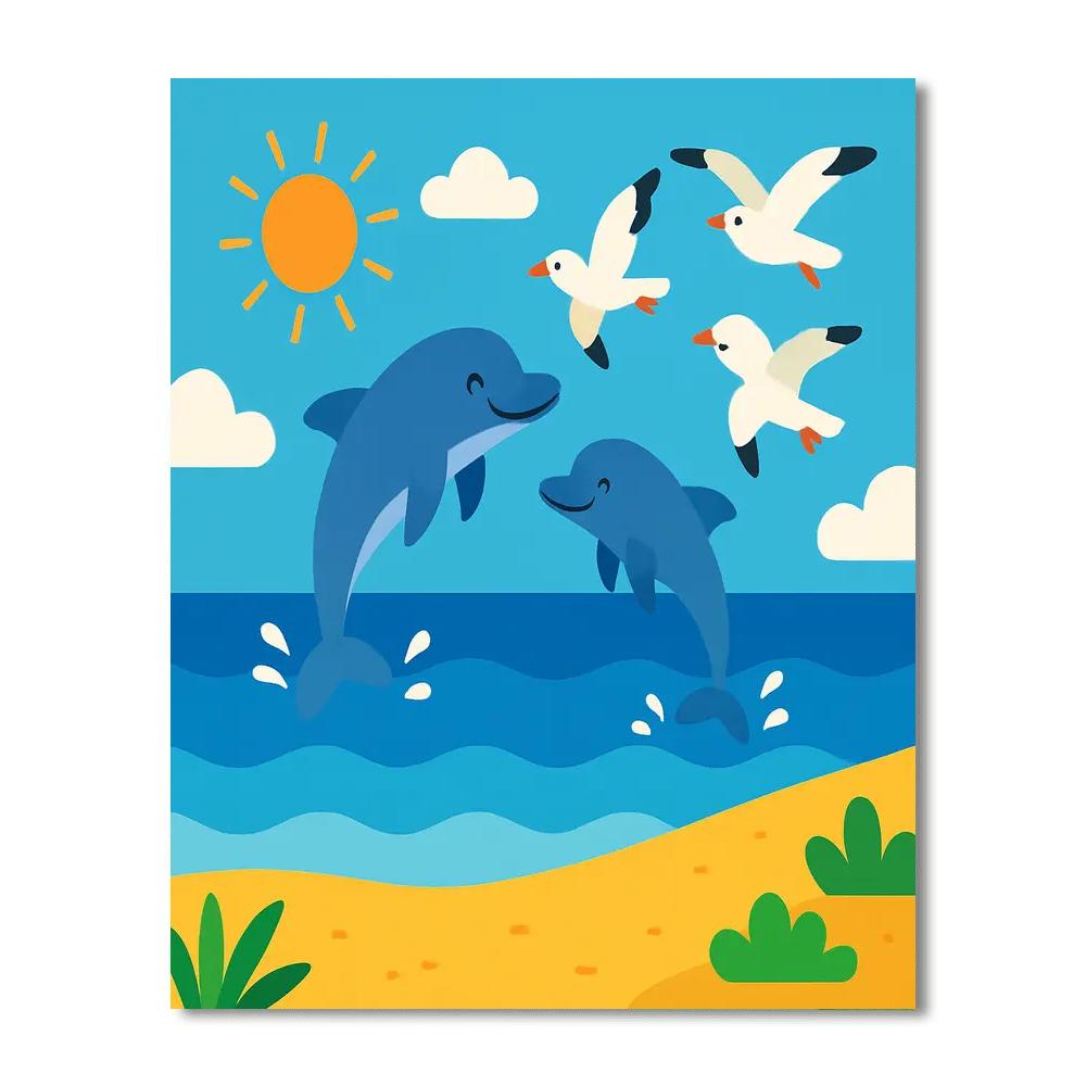 Cheerful Seaside Escape DIY Paint By Numbers