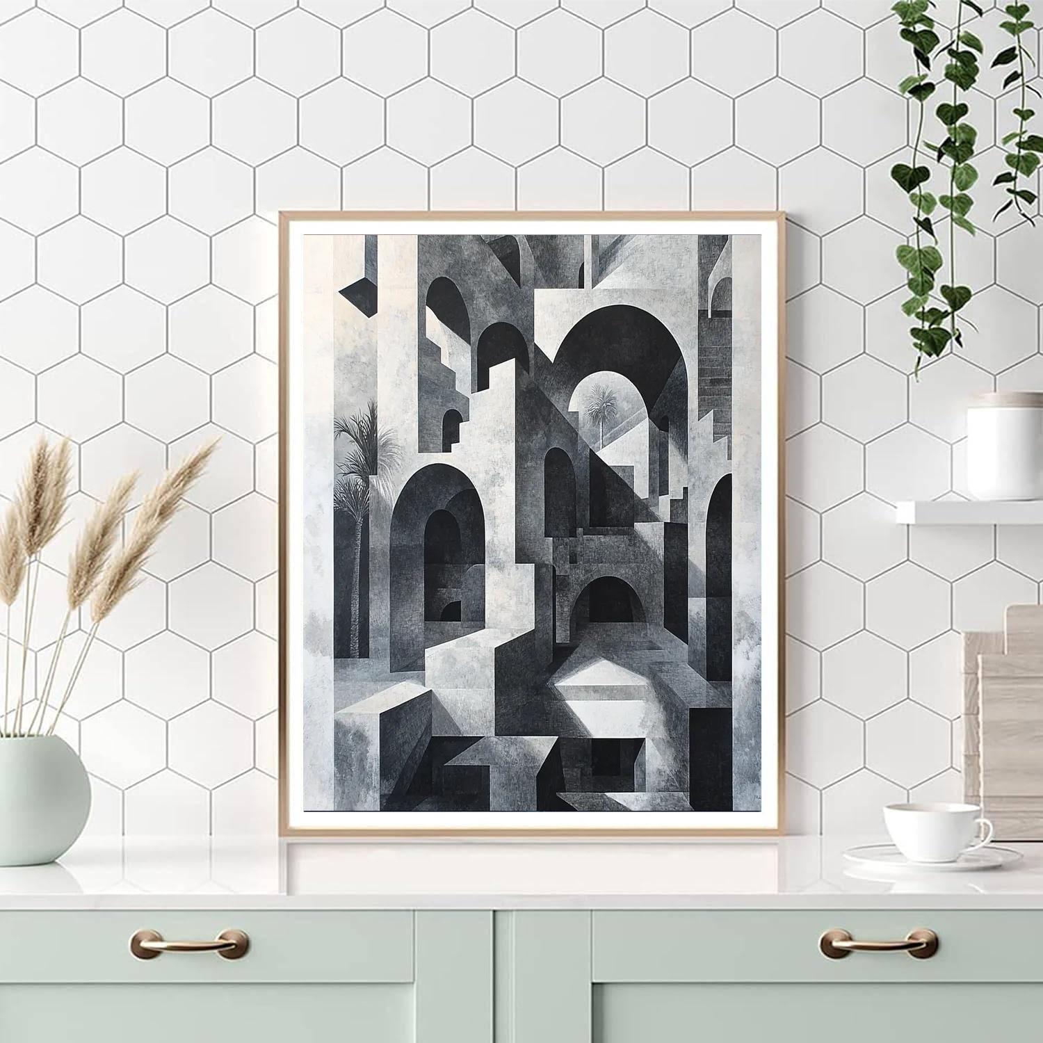 M.C. Escher Inspired Symbiotic Structures  Numbered Painting Kits