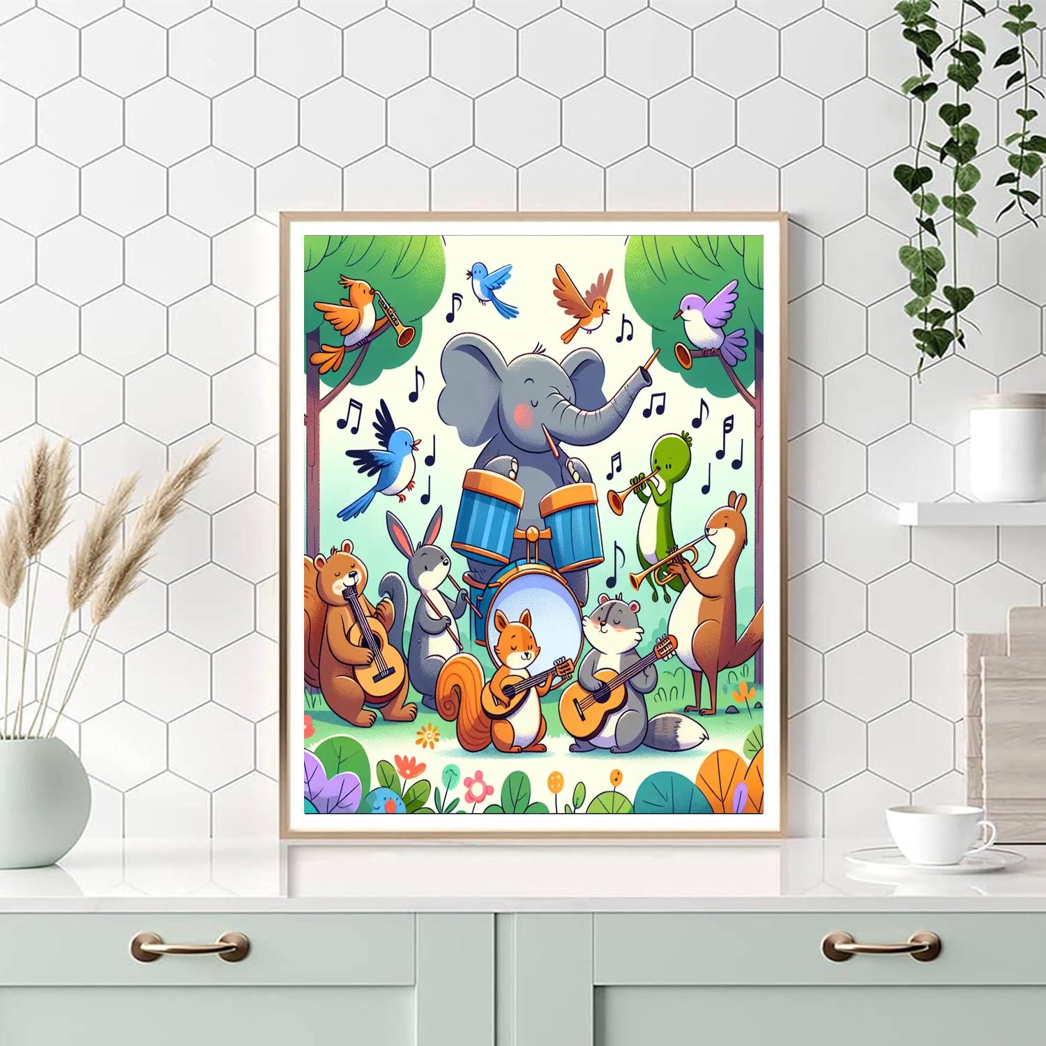 Charming Animal Concert Numbered Painting Kits