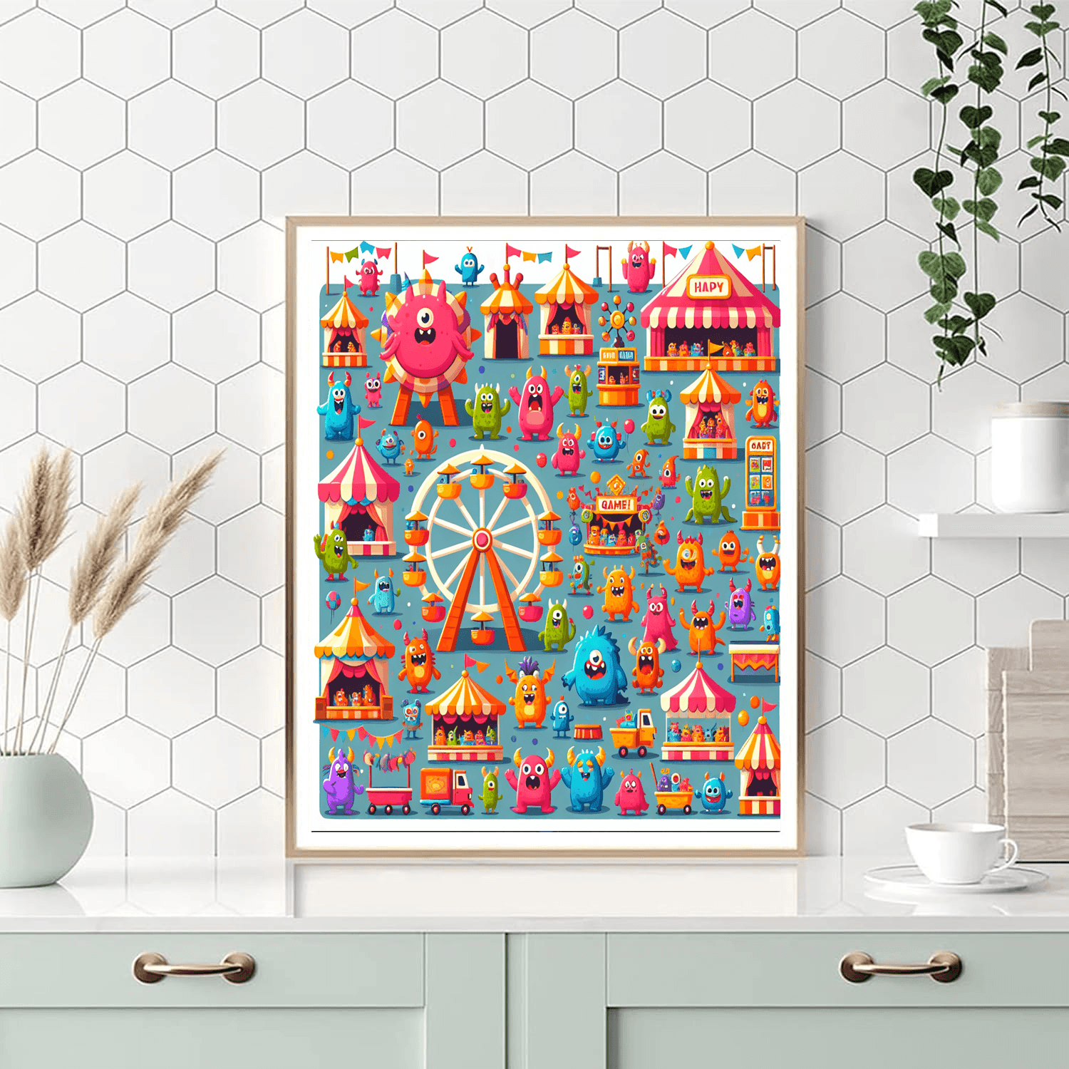 Friendly Monster Carnival Paint By Color