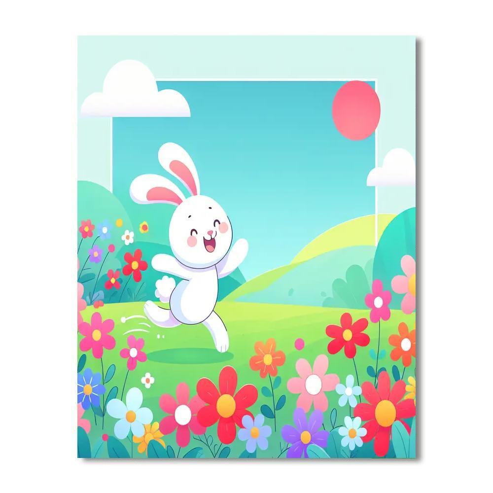 Bouncy Bunny Adventure Painting Number Kit