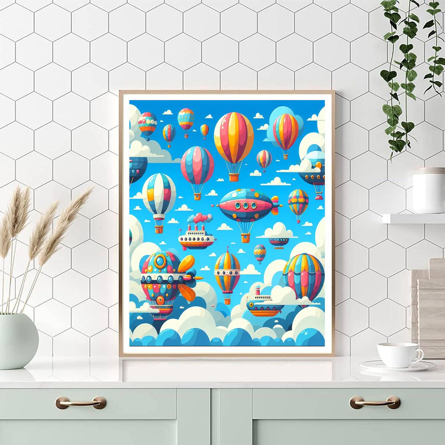 Daring Adventure In The Sky Number Painting