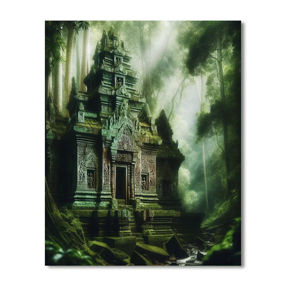 Mystical Ancient Temple Numbered Painting Kits