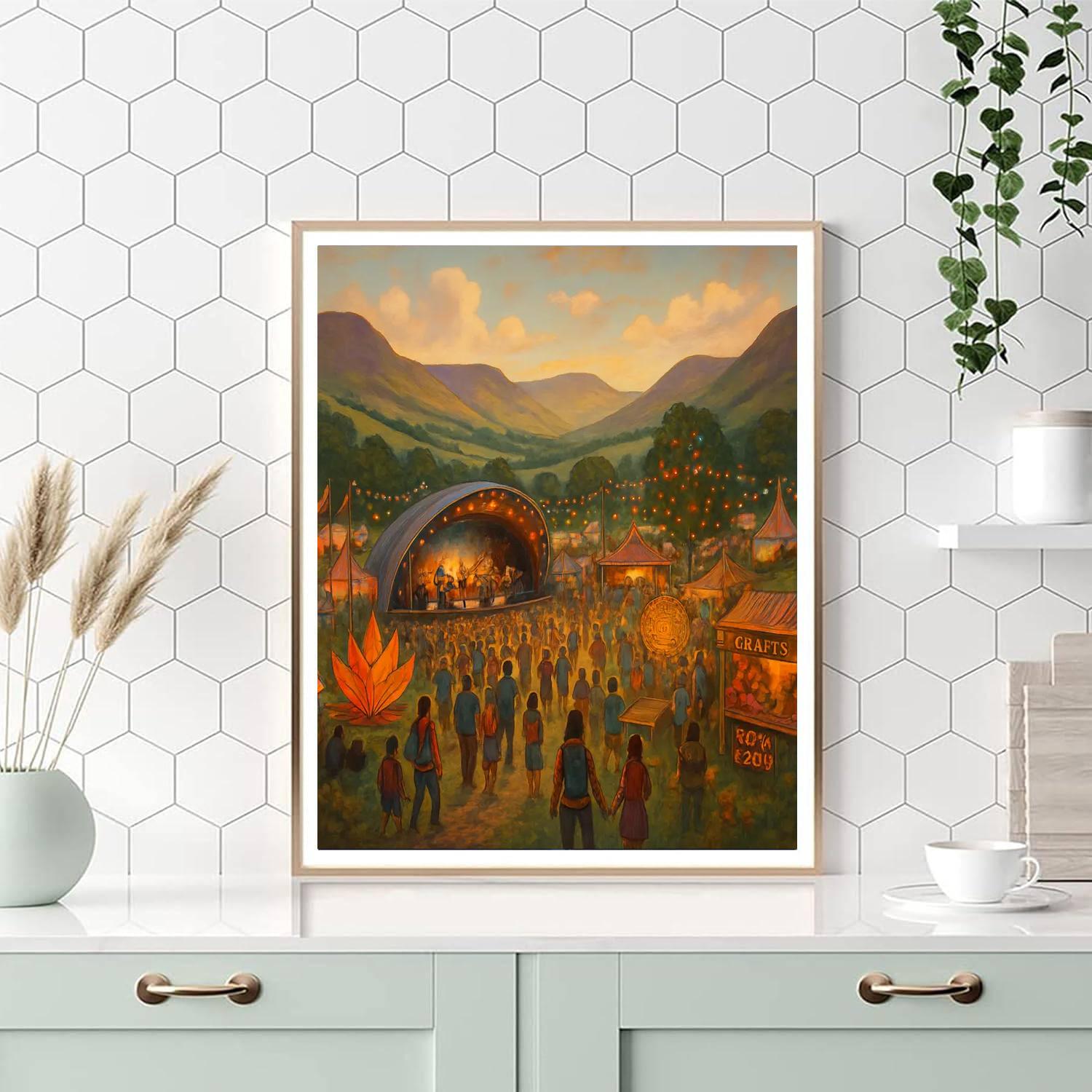 Green Man Festival - Brecon Beacons, Wales Painting Number Kit