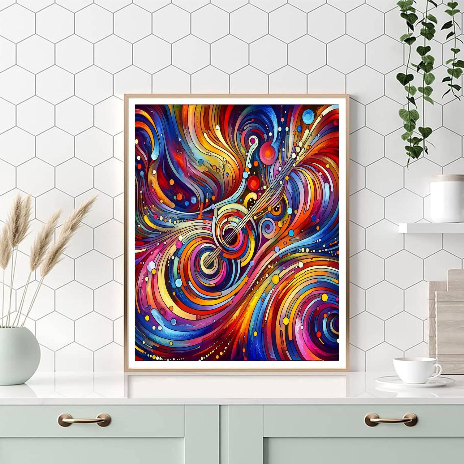 Abstract Music Symphony Painting Number Kit