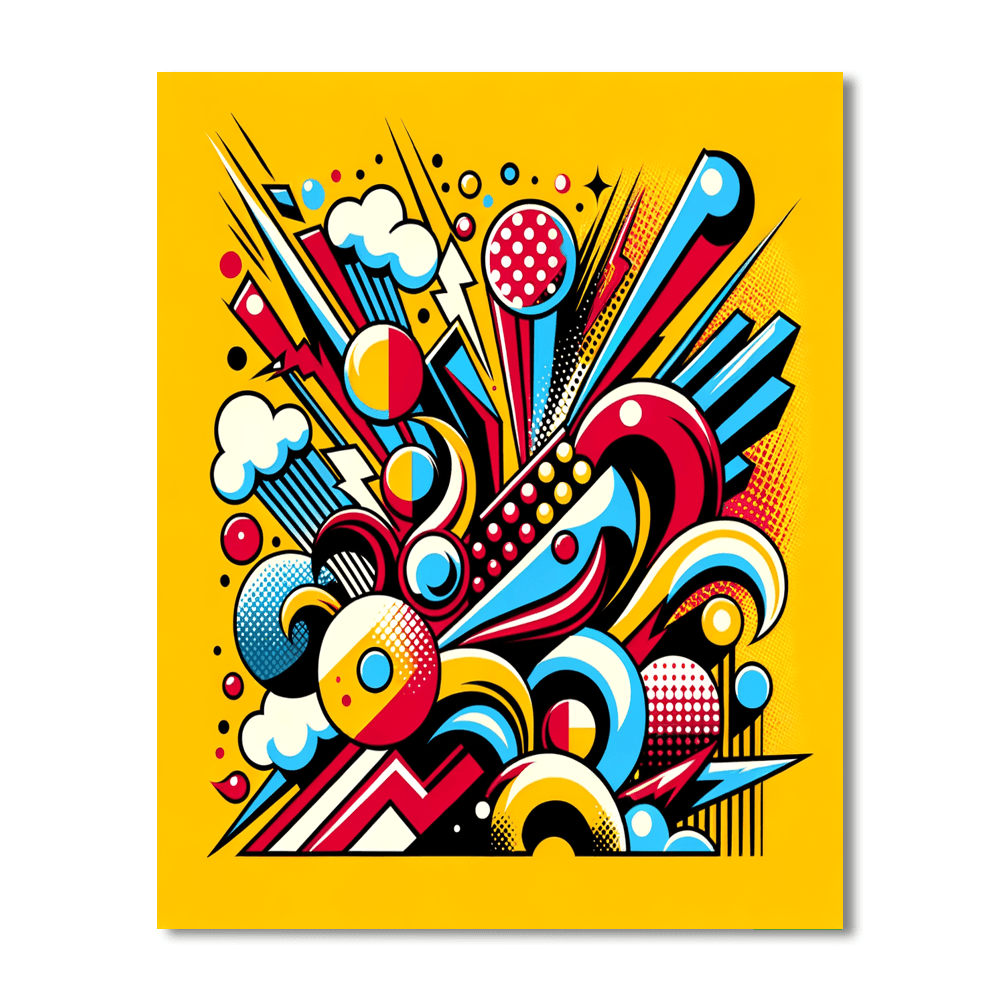 Retro Pop Art Twist DIY Paint By Numbers