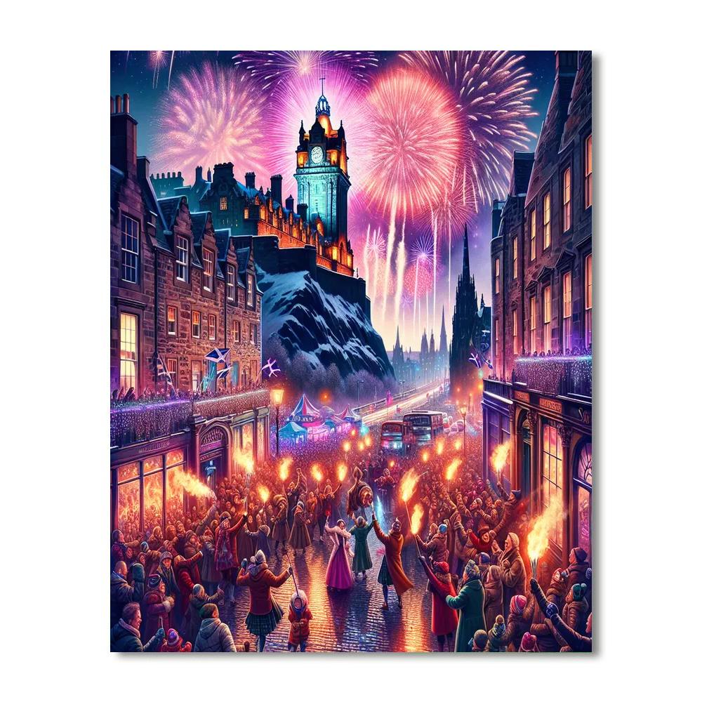 Hogmanay New Year Celebrations - Scotland Paint By Color