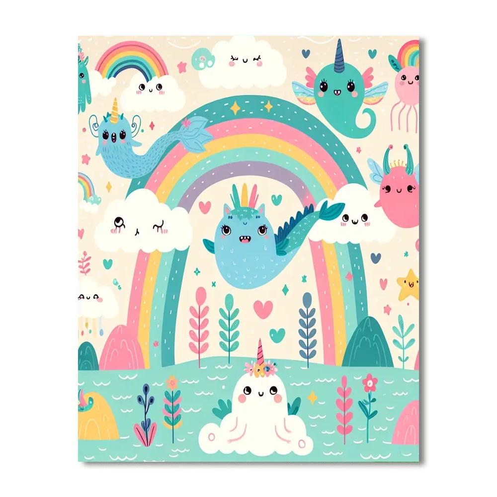 Fantasy Rainbow Land Numbered Painting Kits