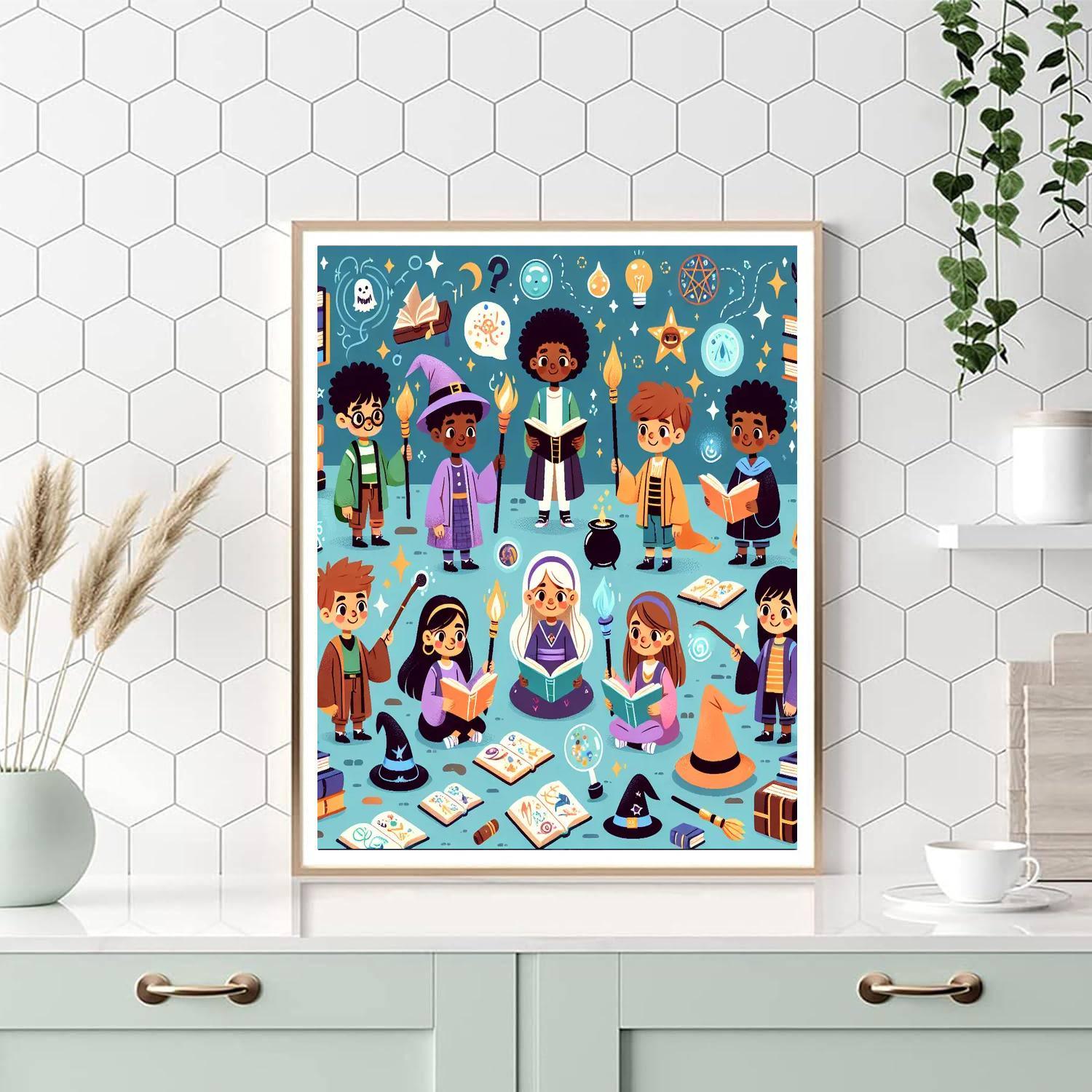 Wizard School Expedition Painting Number Kit