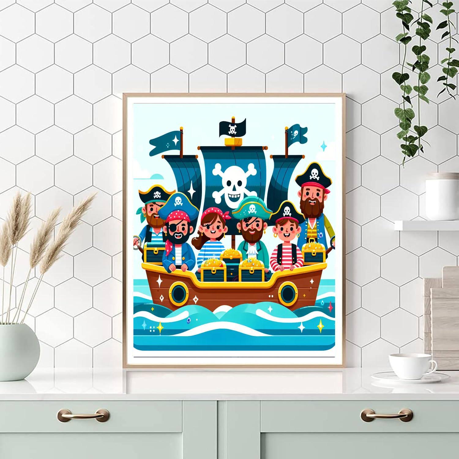 Adventure At Sea With Pirates Paint By Numbers Kits