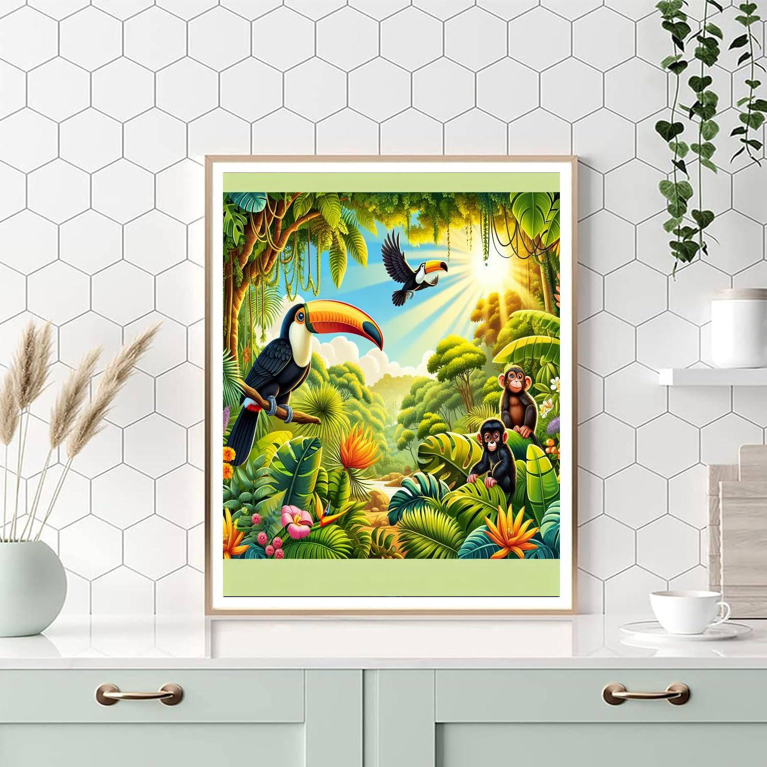 Exciting Jungle Safari DIY Paint By Numbers