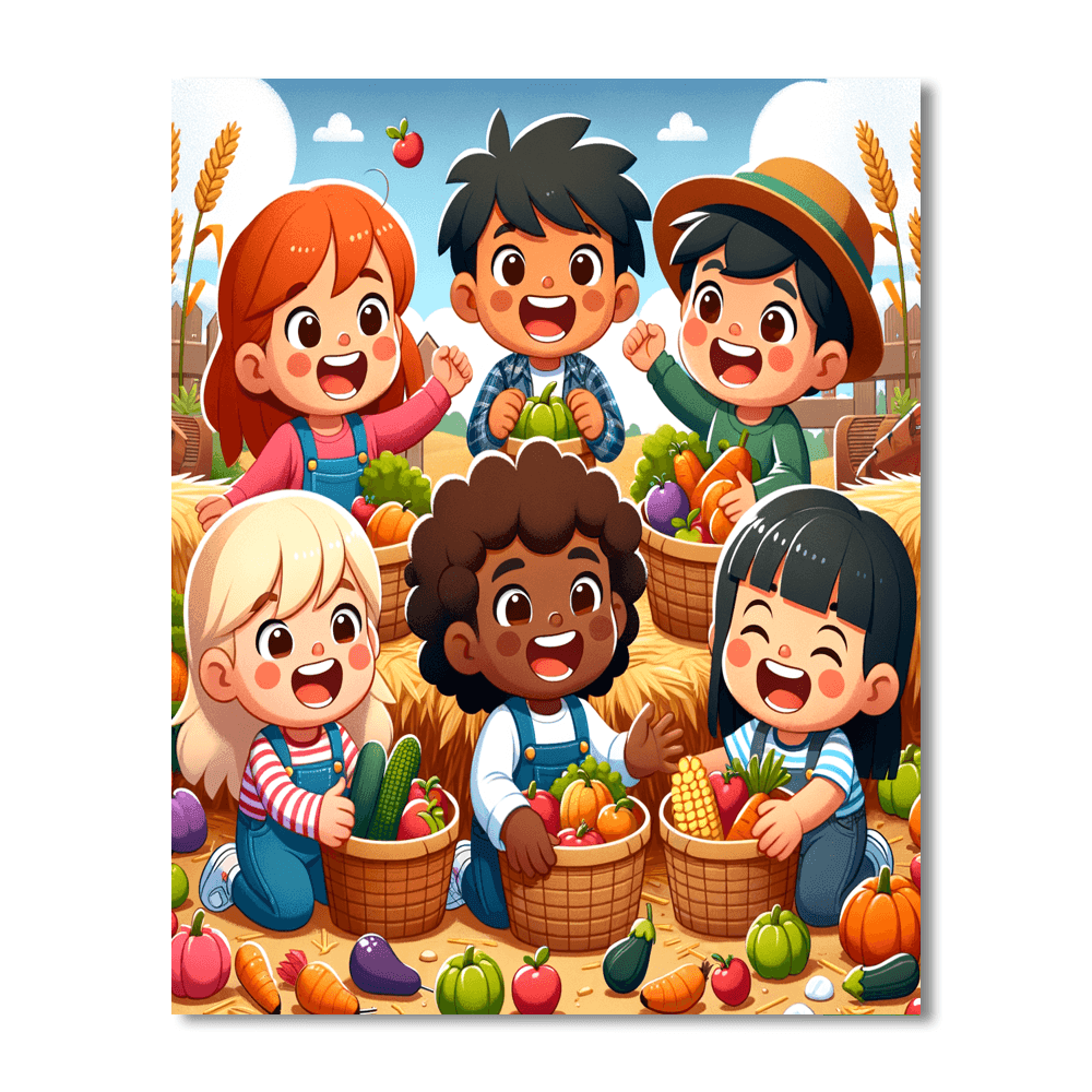 Cheerful Harvest Festival Painting By Numbers Kit